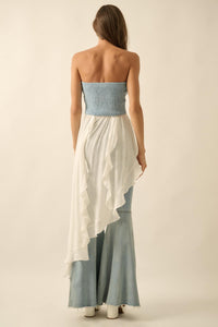 Counting Clouds Ruffled Asymmetrical Maxi Top - ShopPromesa
