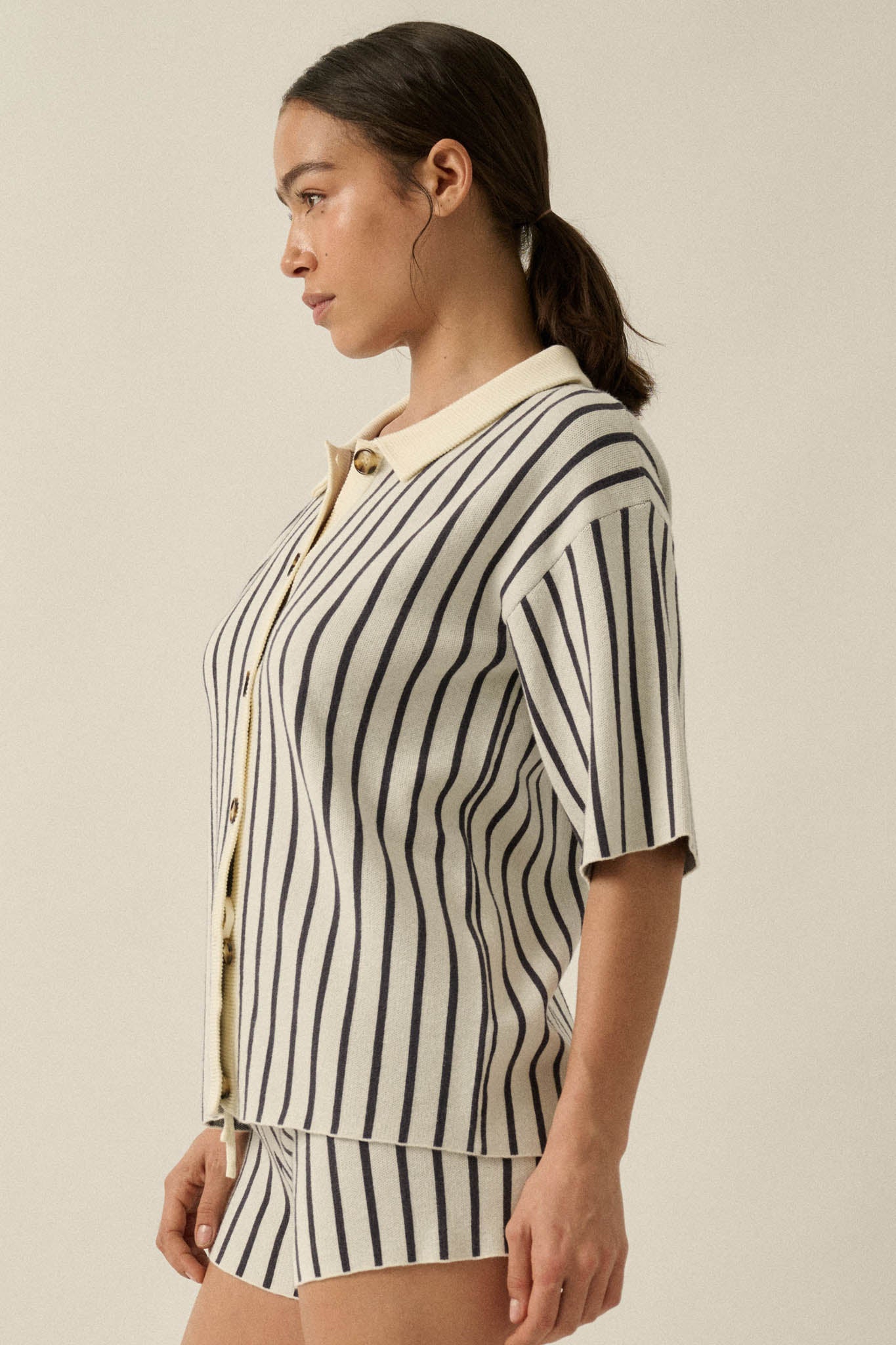 Cabana Club Striped Knit Button-Up Resort Shirt - ShopPromesa