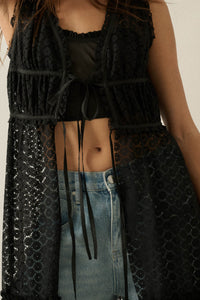 Sunshine Day Sheer Crochet Lace Maxi Top - ShopPromesa