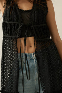 Sunshine Day Sheer Crochet Lace Maxi Top - ShopPromesa