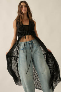 Sunshine Day Sheer Crochet Lace Maxi Top - ShopPromesa
