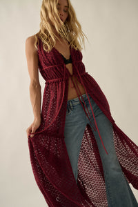Sunshine Day Sheer Crochet Lace Maxi Top - ShopPromesa