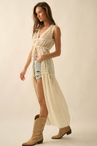 Sunshine Day Sheer Crochet Lace Maxi Top - ShopPromesa