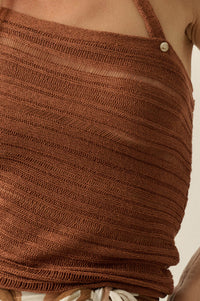 Cool Summer Ladder-Knit Asymmetrical Tank Top - ShopPromesa