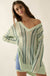 Low Tide Striped Crochet Knit Oversize Sweater - ShopPromesa