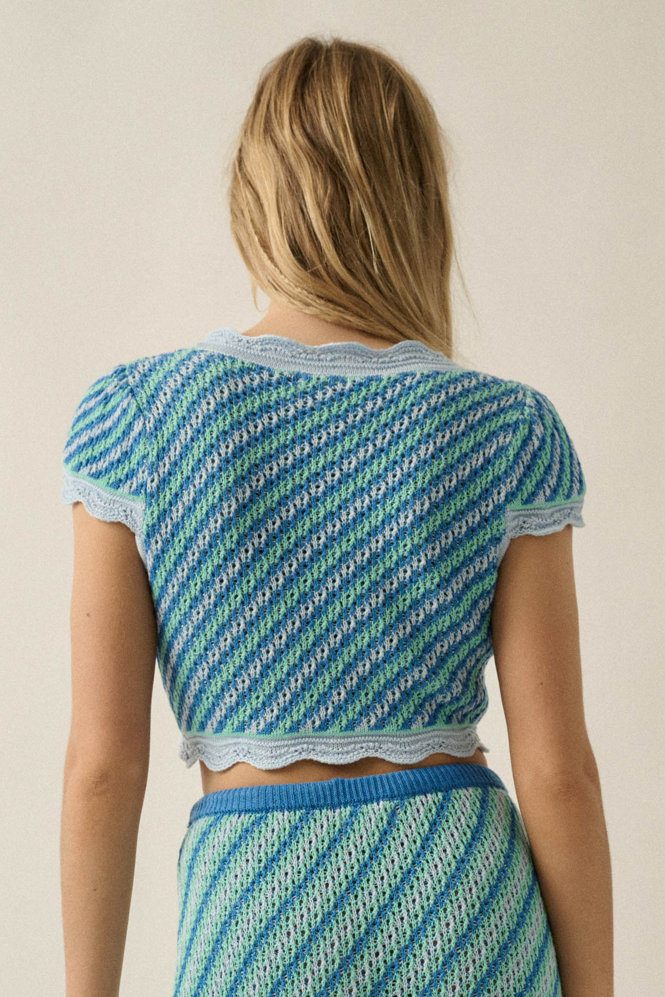 Summer Love Striped Crochet-Knit Tie-Front Top - ShopPromesa