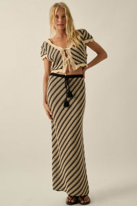 Summer Love Striped Crochet-Knit Tie-Front Top - ShopPromesa