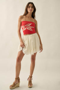 Brightest Star Jacquard Knit Bandeau Tube Top - ShopPromesa