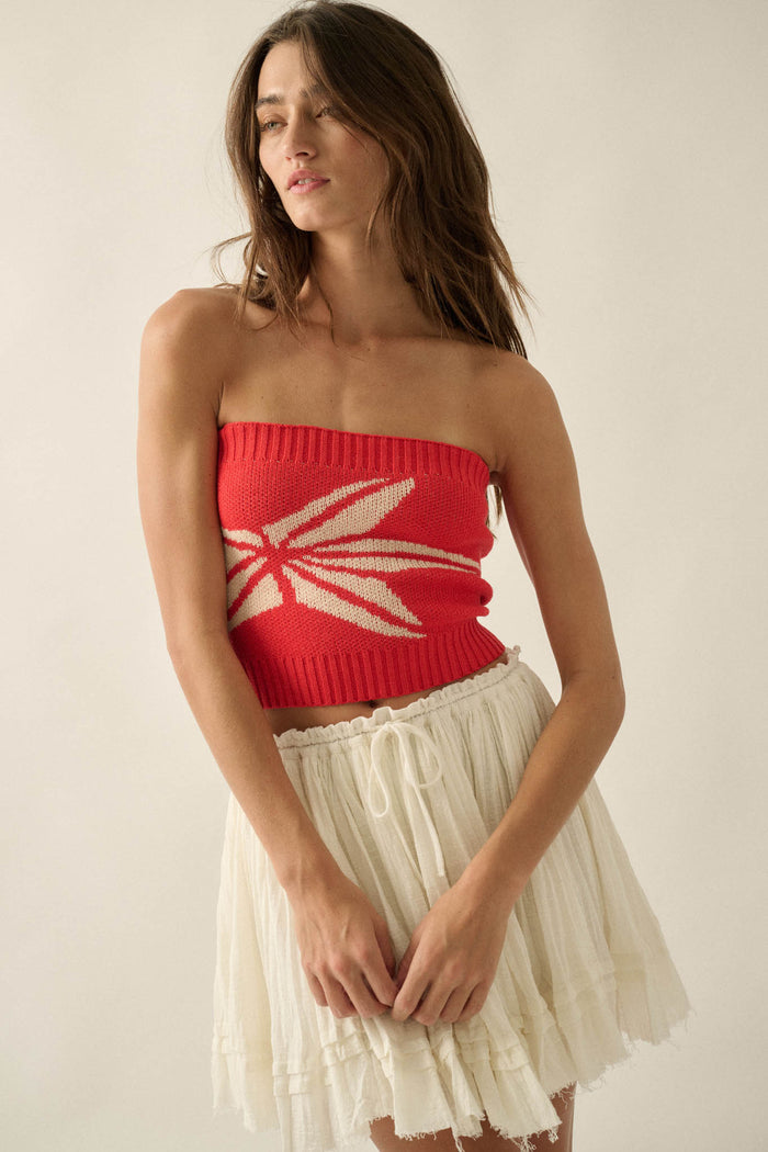 Brightest Star Jacquard Knit Bandeau Tube Top - ShopPromesa