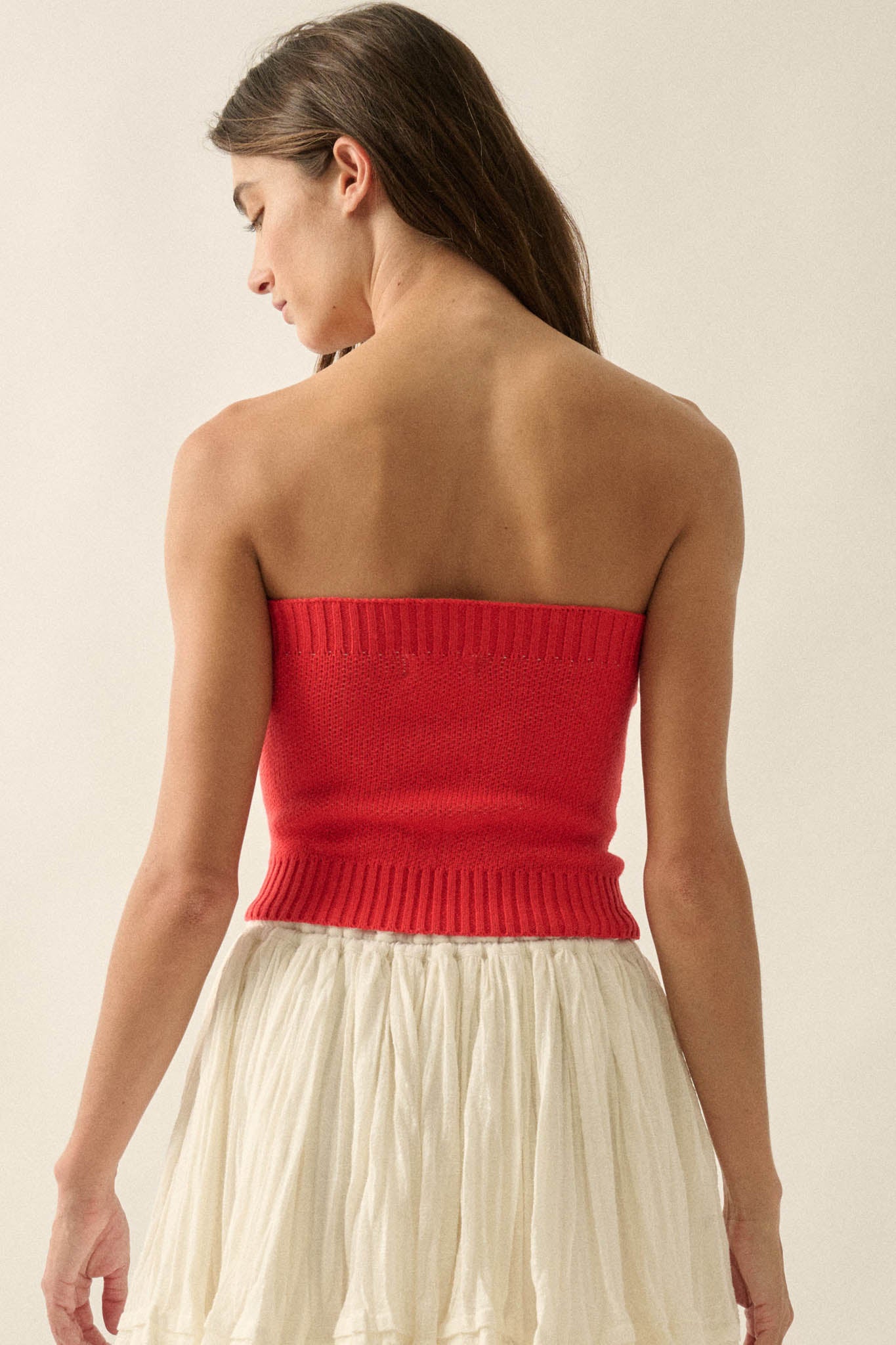 Brightest Star Jacquard Knit Bandeau Tube Top - ShopPromesa