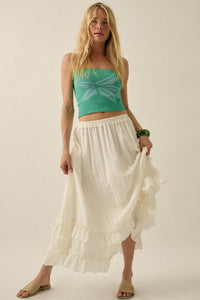 Brightest Star Jacquard Knit Bandeau Tube Top - ShopPromesa