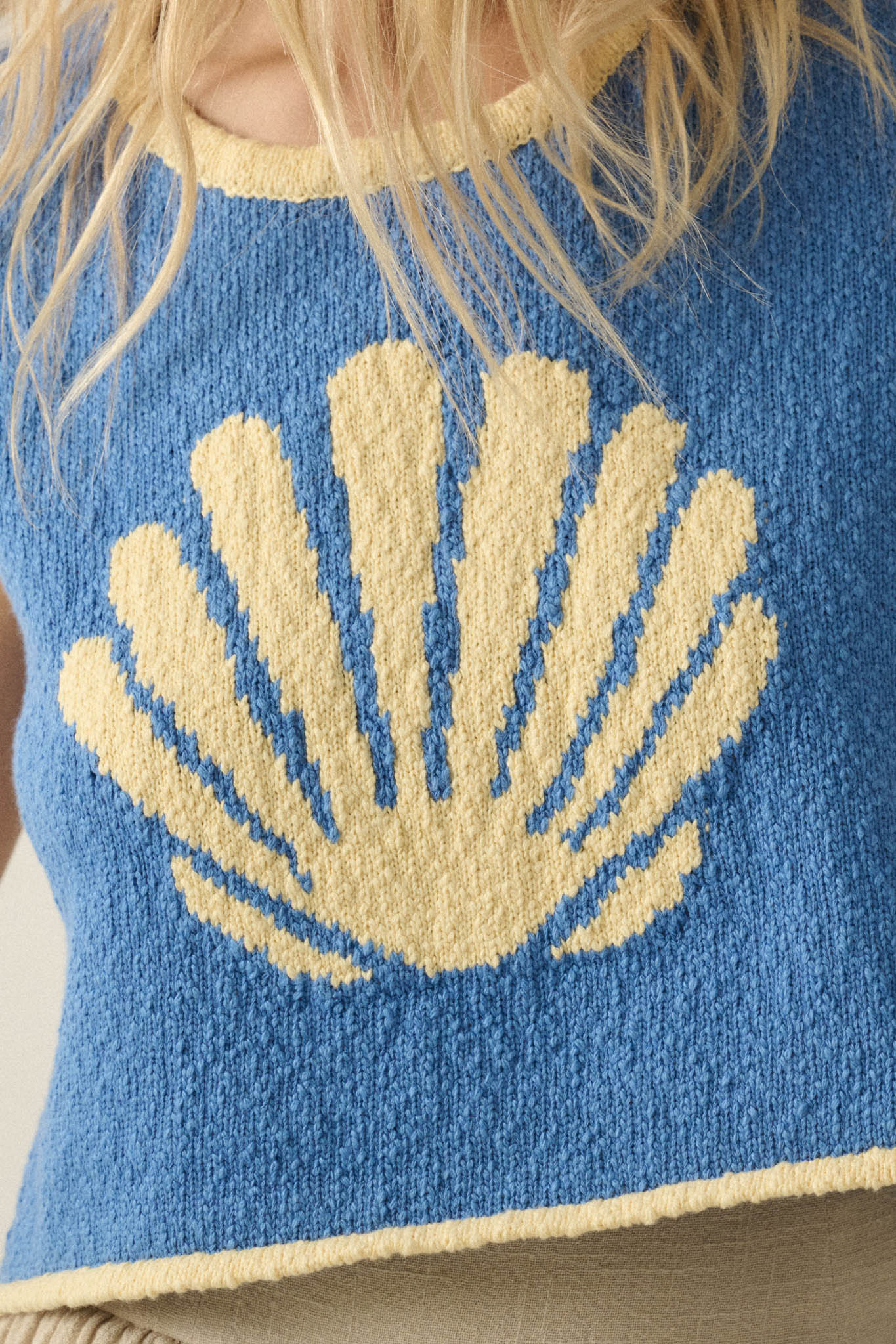 Shell Yeah Textured Jacquard-Knit Sweater Tank Top - ShopPromesa