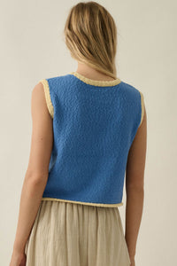 Shell Yeah Textured Jacquard-Knit Sweater Tank Top - ShopPromesa