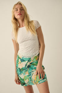 Kissing Booth Floral Lace Fitted Baby Tee - ShopPromesa