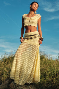 Lacy Blooms Floral Lace Cropped V-Neck Top - ShopPromesa