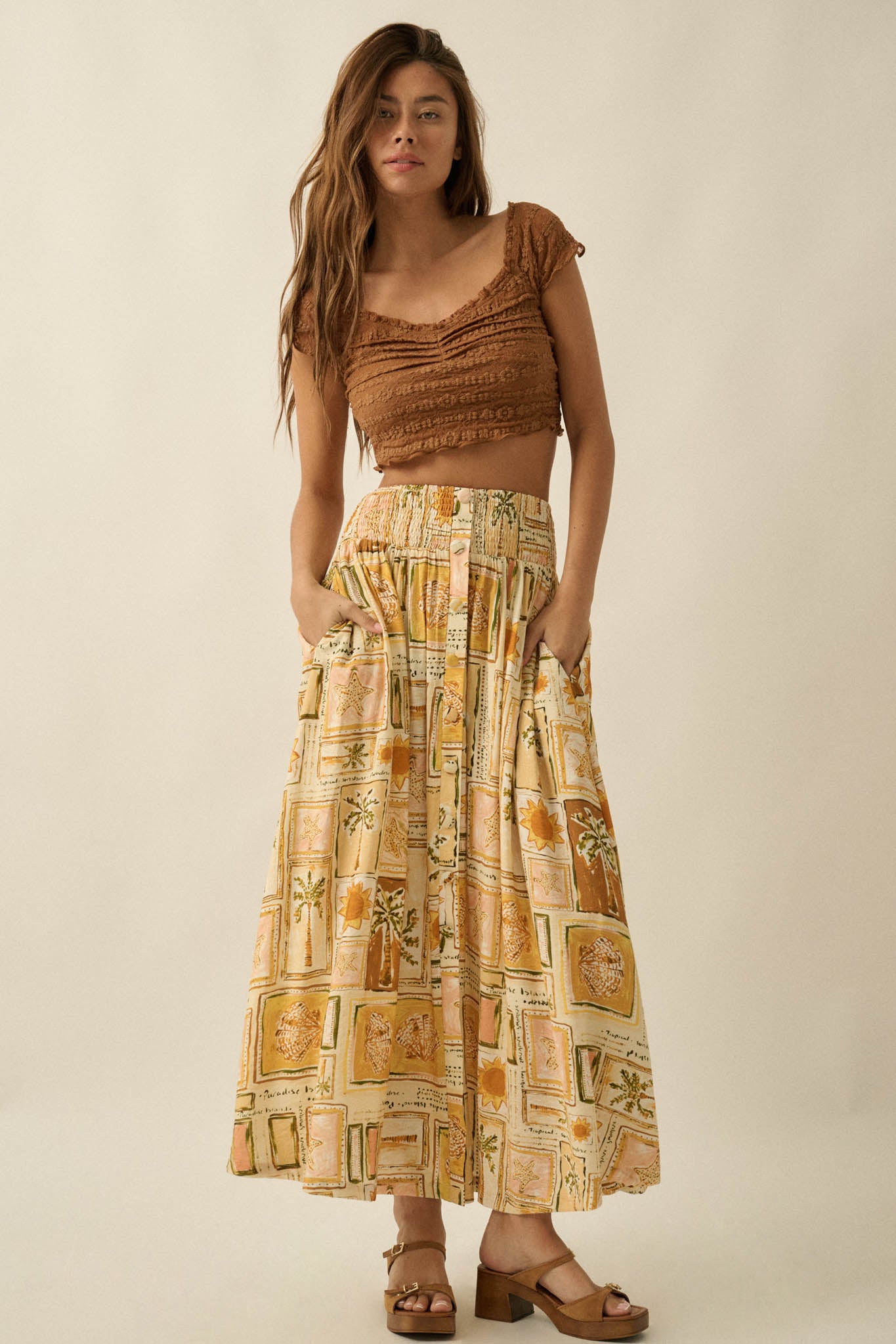 Lacy Blooms Floral Lace Cropped V-Neck Top - ShopPromesa