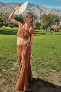 Lacy Blooms Floral Lace Cropped V-Neck Top - ShopPromesa