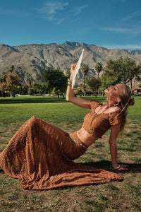 Lacy Blooms Floral Lace Cropped V-Neck Top - ShopPromesa