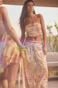 Island Breeze Tropical-Print Ruffle Bandeau Top - ShopPromesa