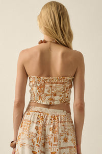 Island Breeze Tropical-Print Ruffle Bandeau Top - ShopPromesa