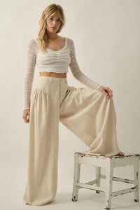 Beautiful Life Floral Lace Long-Sleeve Crop top - ShopPromesa