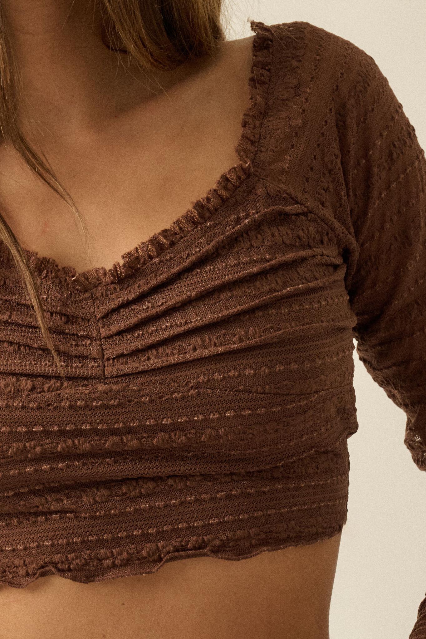 Beautiful Life Floral Lace Long-Sleeve Crop top - ShopPromesa