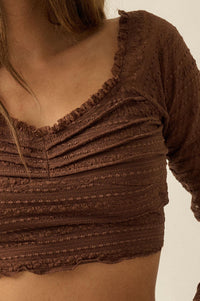 Beautiful Life Floral Lace Long-Sleeve Crop top - ShopPromesa