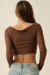 Beautiful Life Floral Lace Long-Sleeve Crop top - ShopPromesa