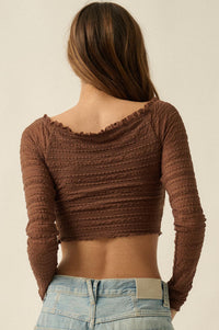 Beautiful Life Floral Lace Long-Sleeve Crop top - ShopPromesa