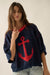 Anchors Up Jacquard-Knit Short-Sleeve Sweater - ShopPromesa