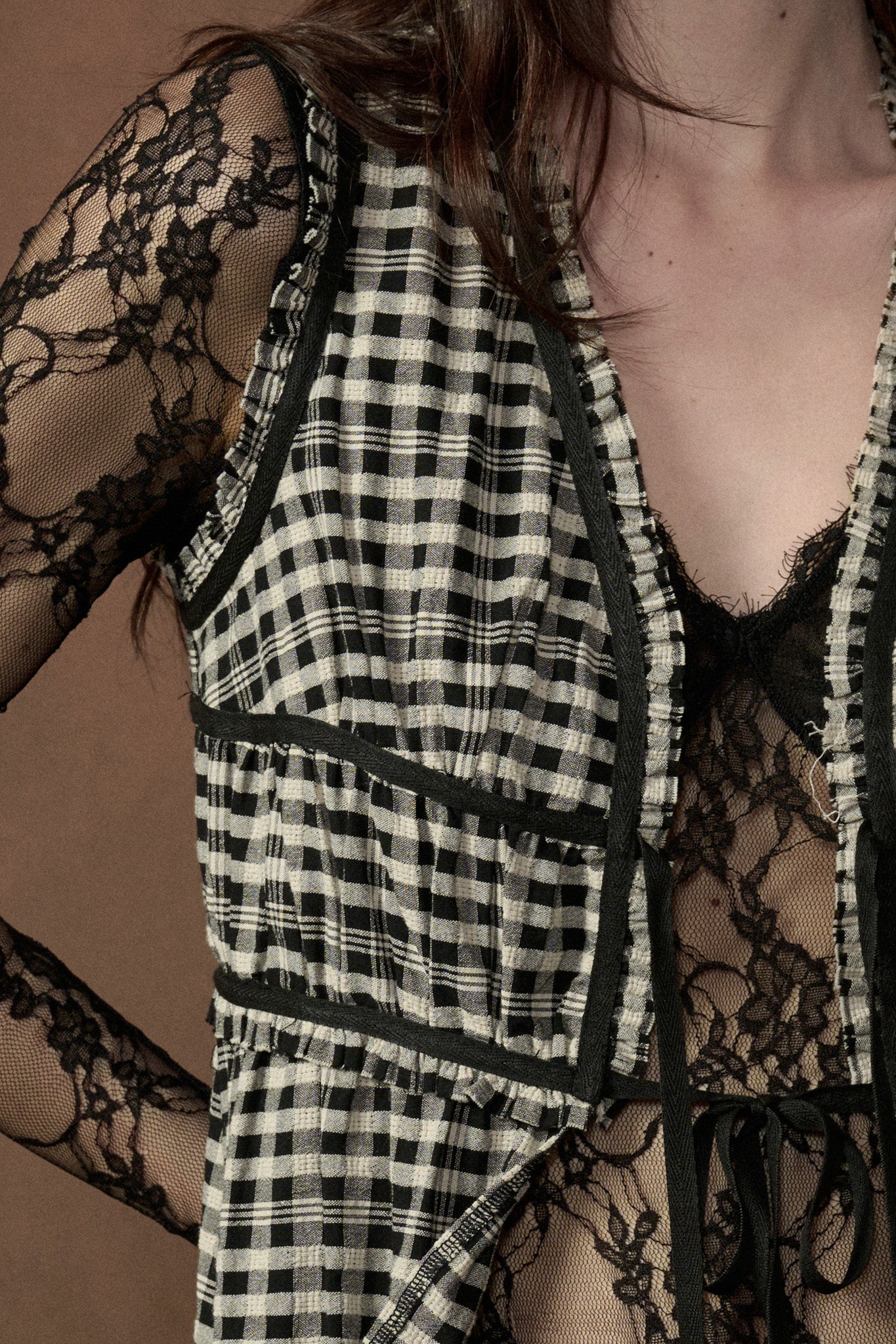 Hit Rewind Plaid Tie-Front Sleeveless Maxi Top - ShopPromesa