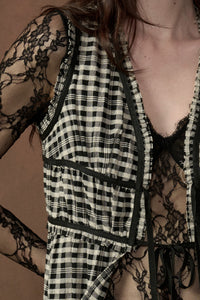 Hit Rewind Plaid Tie-Front Sleeveless Maxi Top - ShopPromesa