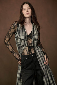 Hit Rewind Plaid Tie-Front Sleeveless Maxi Top - ShopPromesa