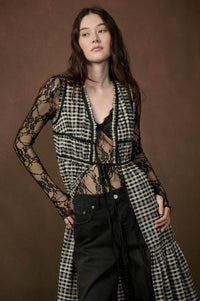 Hit Rewind Plaid Tie-Front Sleeveless Maxi Top - ShopPromesa
