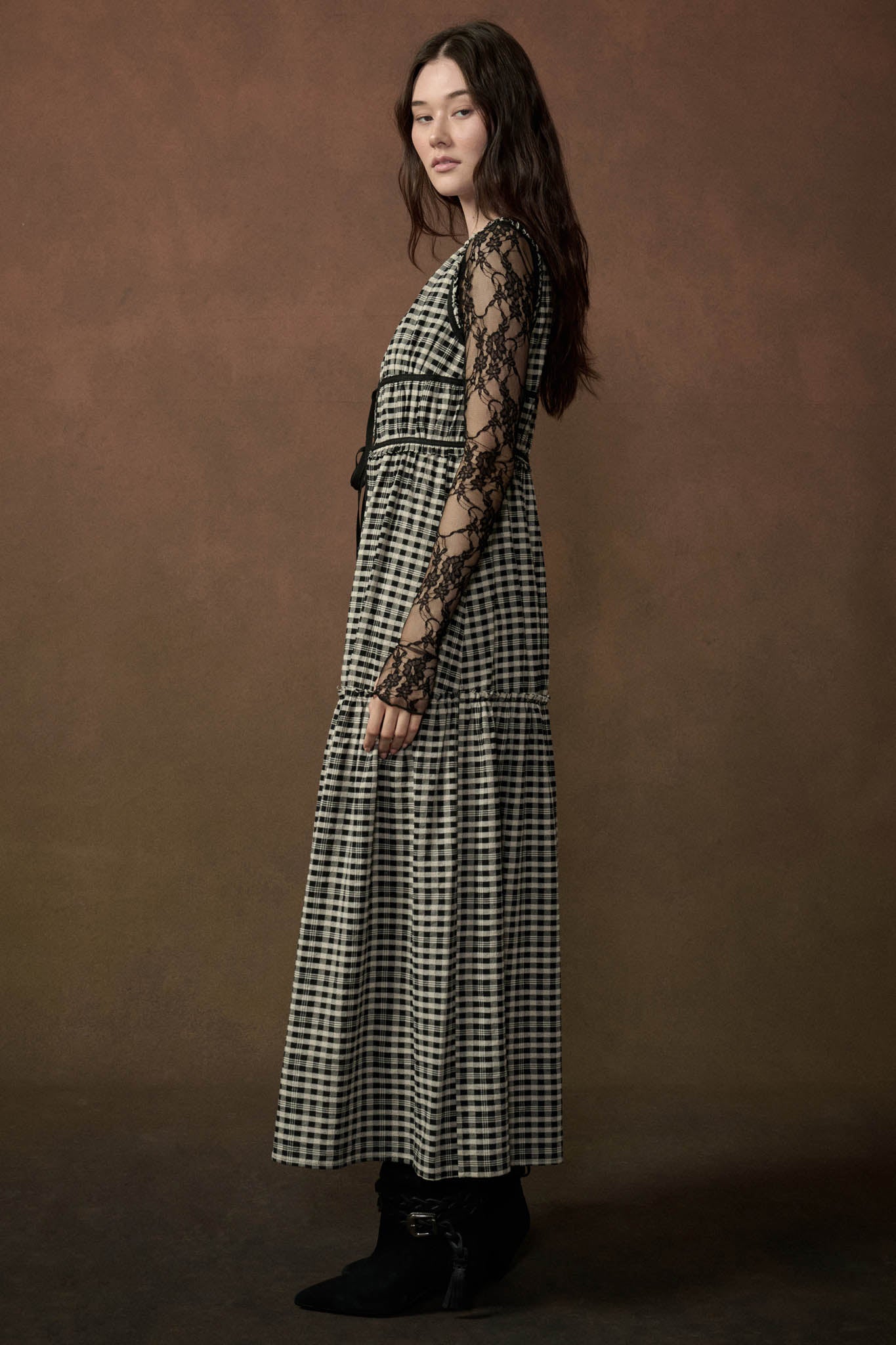 Hit Rewind Plaid Tie-Front Sleeveless Maxi Top - ShopPromesa