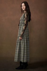 Hit Rewind Plaid Tie-Front Sleeveless Maxi Top - ShopPromesa
