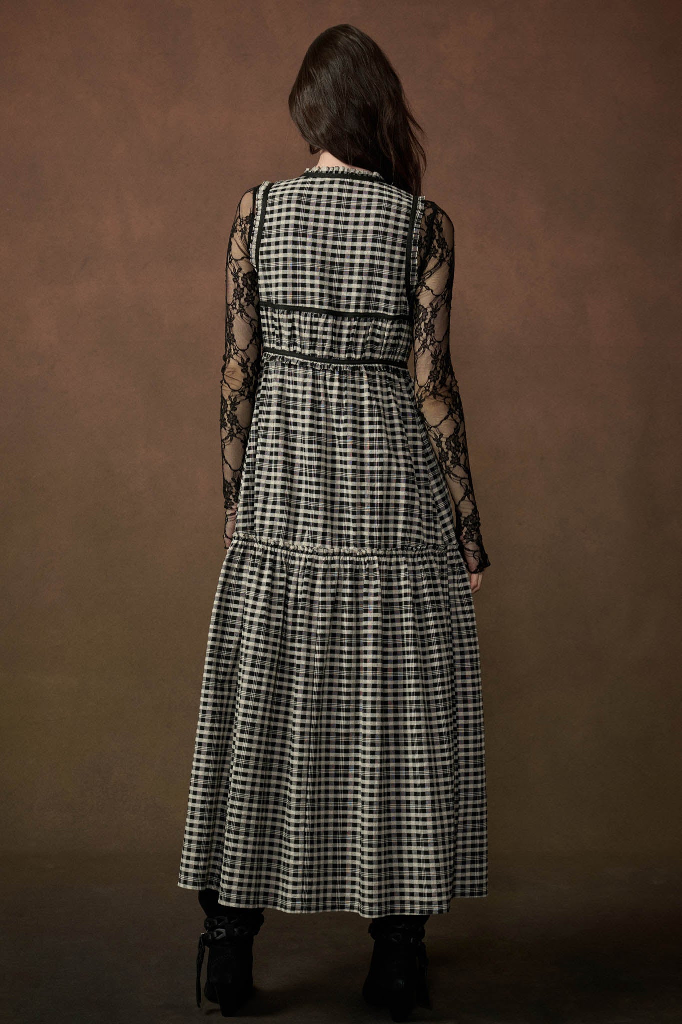 Hit Rewind Plaid Tie-Front Sleeveless Maxi Top - ShopPromesa