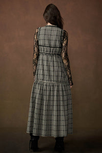 Hit Rewind Plaid Tie-Front Sleeveless Maxi Top - ShopPromesa