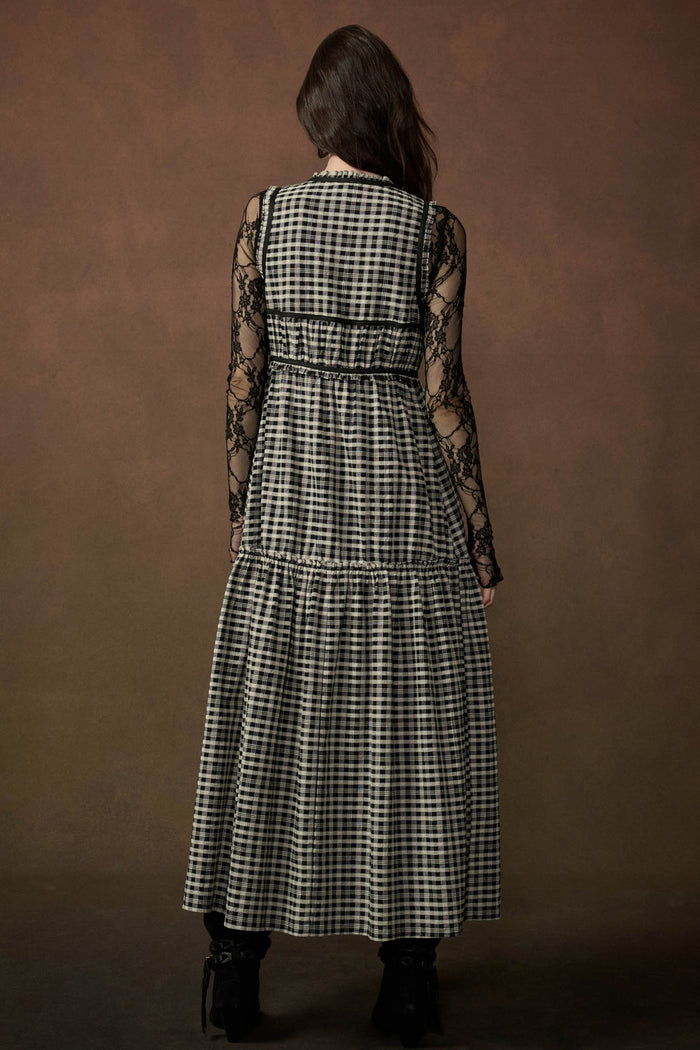 Hit Rewind Plaid Tie-Front Sleeveless Maxi Top - ShopPromesa