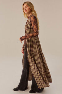 Hit Rewind Plaid Tie-Front Sleeveless Maxi Top - ShopPromesa