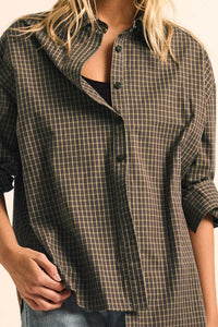 Better Days Plaid Oversize Button-Up Pocket Shirt - ShopPromesa