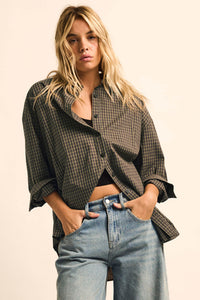 Better Days Plaid Oversize Button-Up Pocket Shirt - ShopPromesa