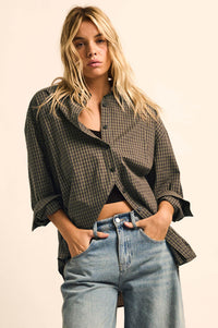 Better Days Plaid Oversize Button-Up Pocket Shirt - ShopPromesa