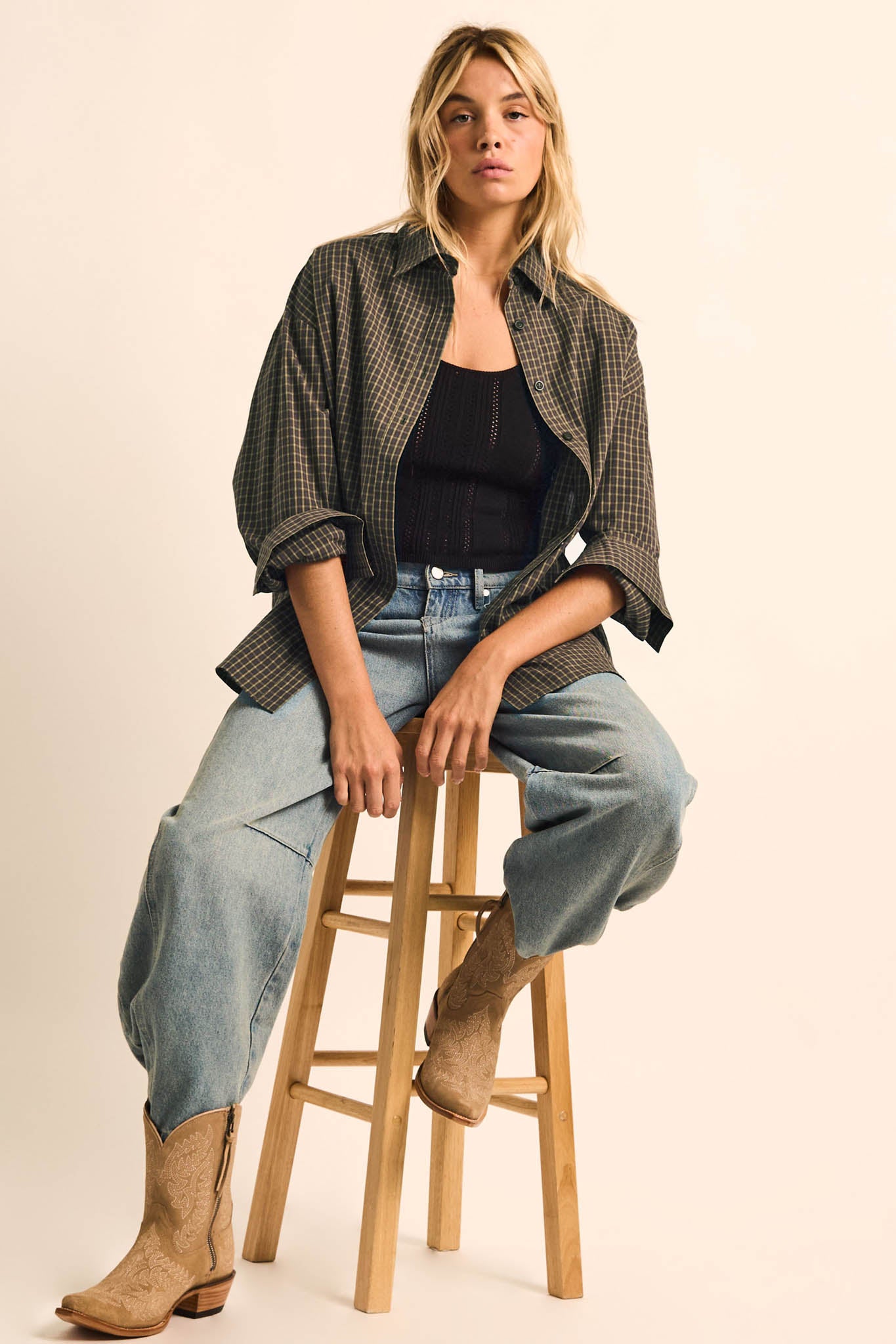 Better Days Plaid Oversize Button-Up Pocket Shirt - ShopPromesa