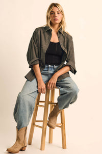 Better Days Plaid Oversize Button-Up Pocket Shirt - ShopPromesa