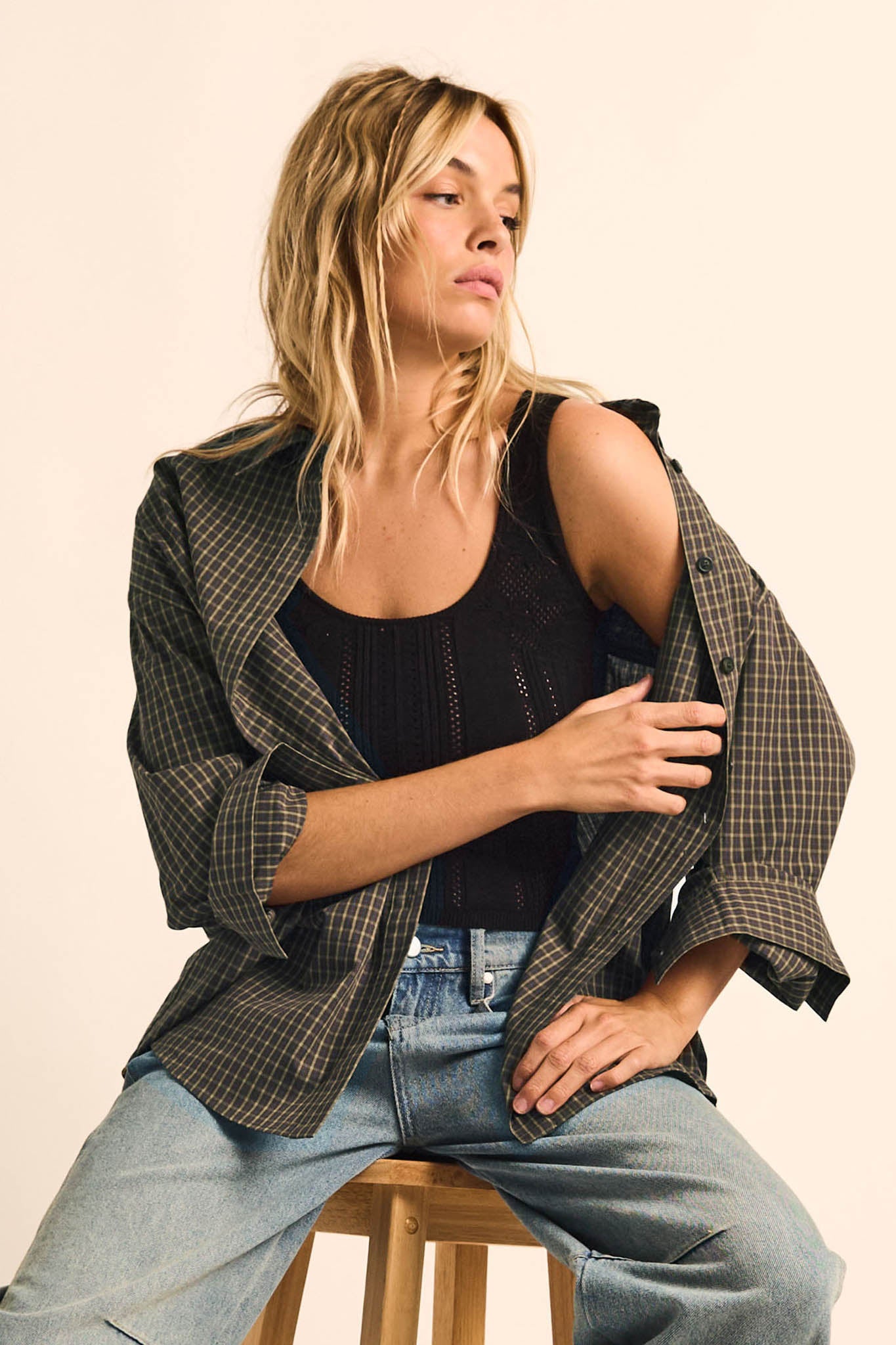 Better Days Plaid Oversize Button-Up Pocket Shirt - ShopPromesa