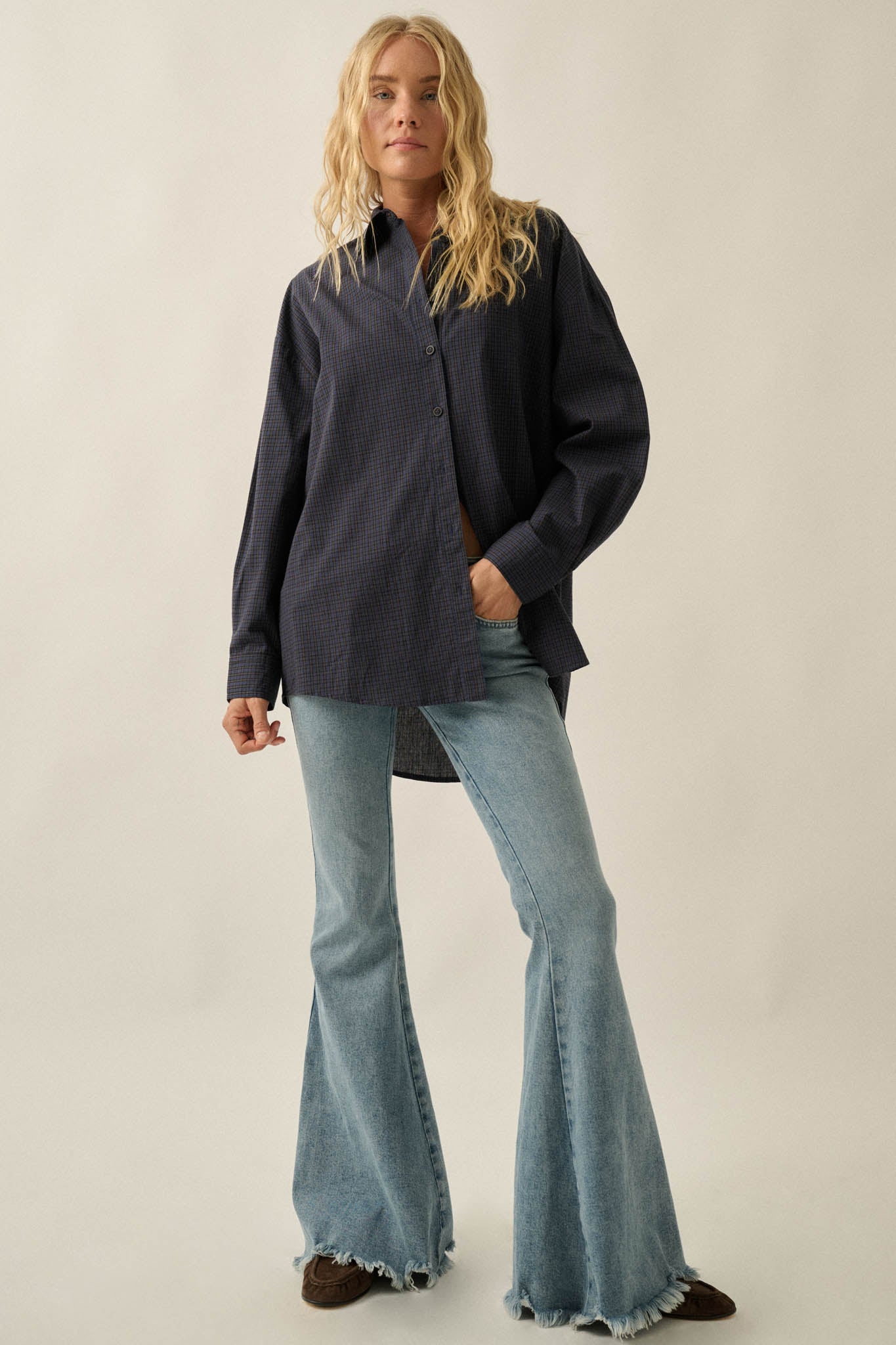 Better Days Plaid Oversize Button-Up Pocket Shirt - ShopPromesa