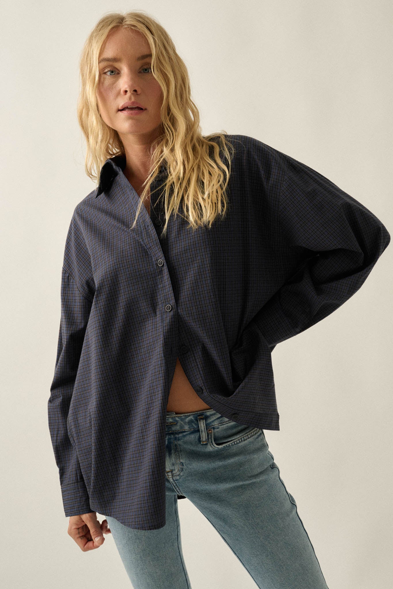 Better Days Plaid Oversize Button-Up Pocket Shirt - ShopPromesa