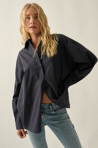 Better Days Plaid Oversize Button-Up Pocket Shirt - ShopPromesa