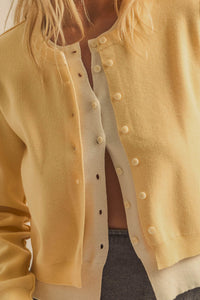 Double Up Layered Two-Tone Button-Up Cardigan - ShopPromesa